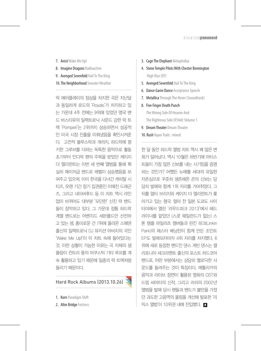 Rock Chart Beat — 원본 지면 p.105